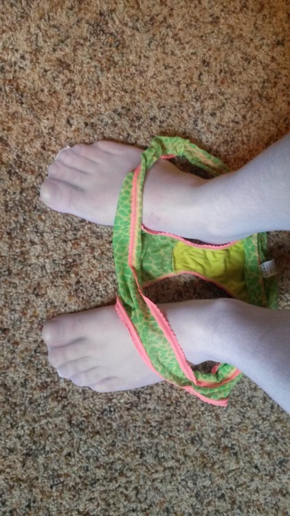 ohiomaninpanties1975: Some of the panties I love to play with…in nylon feet, what do you thin