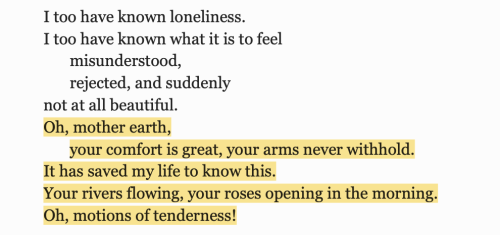 weltenwellen:Mary Oliver, “Loneliness”, Devotions