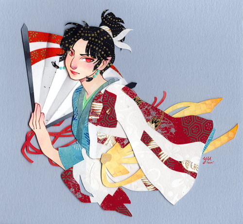 yutaan: Papercraft commission of Kagura from Inuyasha! This series had a huge influence on me growin