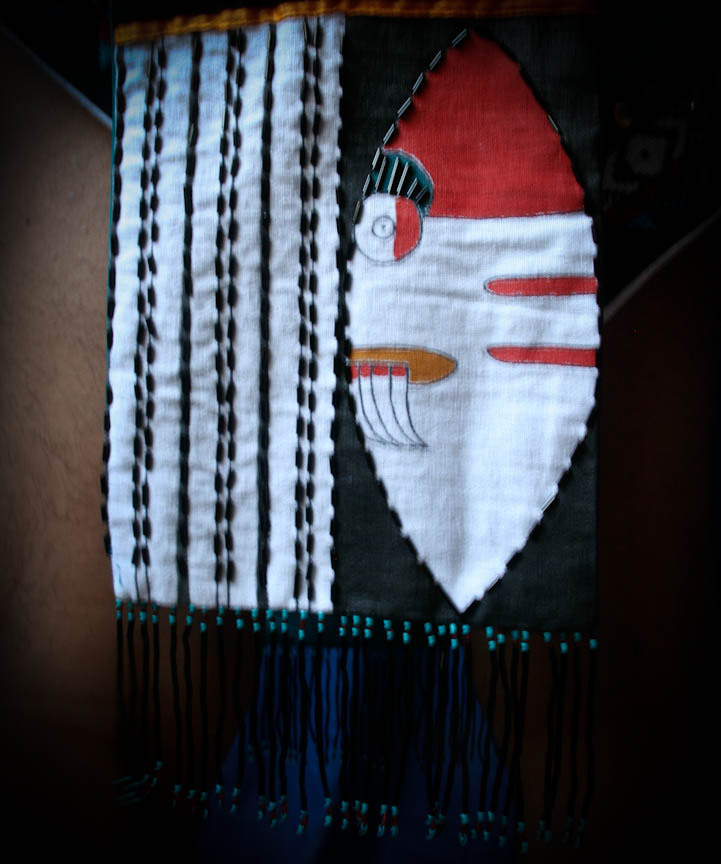 mexicaheart:  A Maxtla, or Mexica loincloth I designed, based on the maztla of Tezcatlipoca,