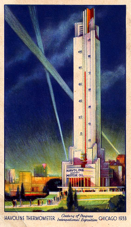 danismm:World’s Largest Thermometer, Chicago 1933 viaKim Scarborough