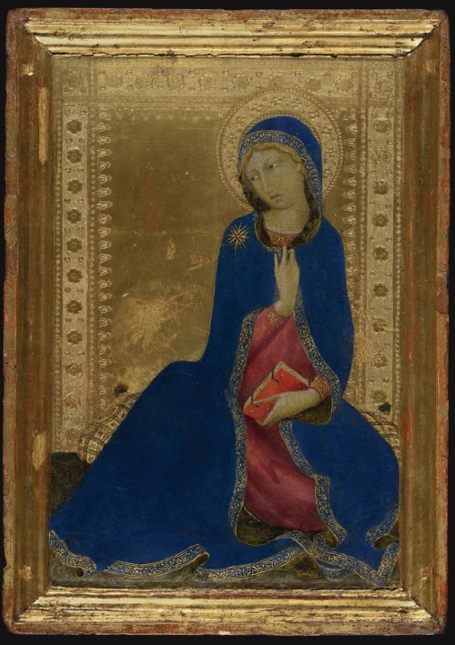 La Virgen de la anunciación por Simone Martini, primera mitad del s. XIV.