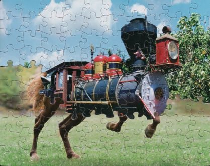 mudwerks: (via This artist mixes two jigsaw puzzles cut from the same template with amazing results 