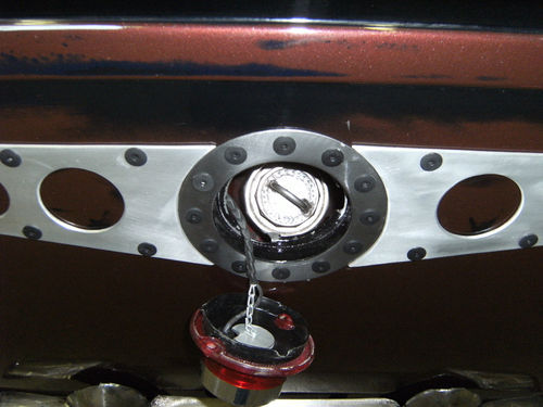 hunterspeed:  1929 Ford Model A.  Killer gas cap install 