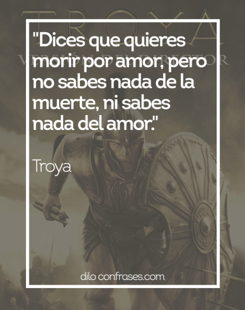  — Dices que quieres morir por amor, pero no sabes...