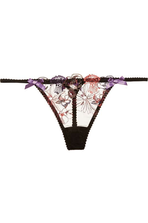 lingeriesexytime: Zuri embroidered tulle thongSee what’s on sale from NET-A-PORTER on Wantering.