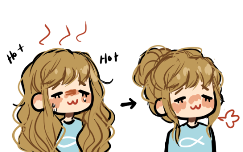 crybabiest:  kate hair headcanons <;3c 