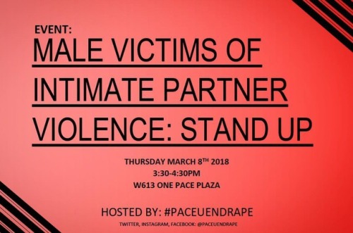 EVENT ALERT!!!!! THIS THURSDAY. Join us for a discussion on what you need to know about male victims