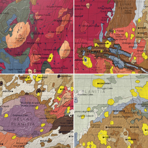 tabletopwhale: This week’s space map is a geologic map of Mars! You can read more about the sc