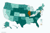Credit Rating per US state according to the S&P Global.