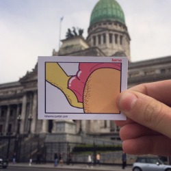 hihorno:  Horno’s Stickers traveling the world. At Buenos Aires!