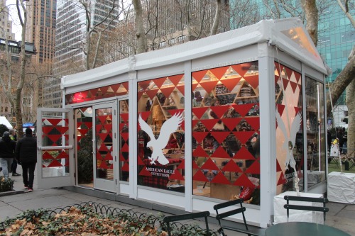 xoxo-whitney:american eagle at the bryant park winter village!