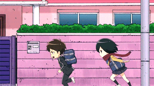 - Eren’s Rough Journey to School + Mikasa’s Wishful Thinking -Shingeki! Kyojin Chuugakkou Episode 1More from Shingeki! Kyojin Chuugakkou 