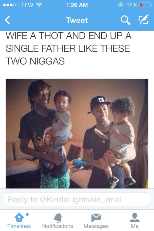 theblackdream:  bonitaapplebelle:I love how it’s alway the women’s fault the fact these men are single fathers. It’s even funnier that these women are regarded to as “thots” when one of these men cheated on their spouse in an incestous threesome