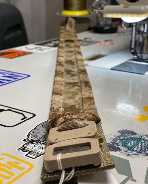 Our 2” Molle Duty Belt in a few flavors, AOR1 (Digital Desert), Kryptek Typhon, and Coyote Brown. Th