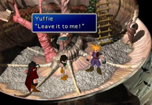 wishingformemoria:wishingformemoria:“Yuffie only cares for materia.”Yuffie’s motiv