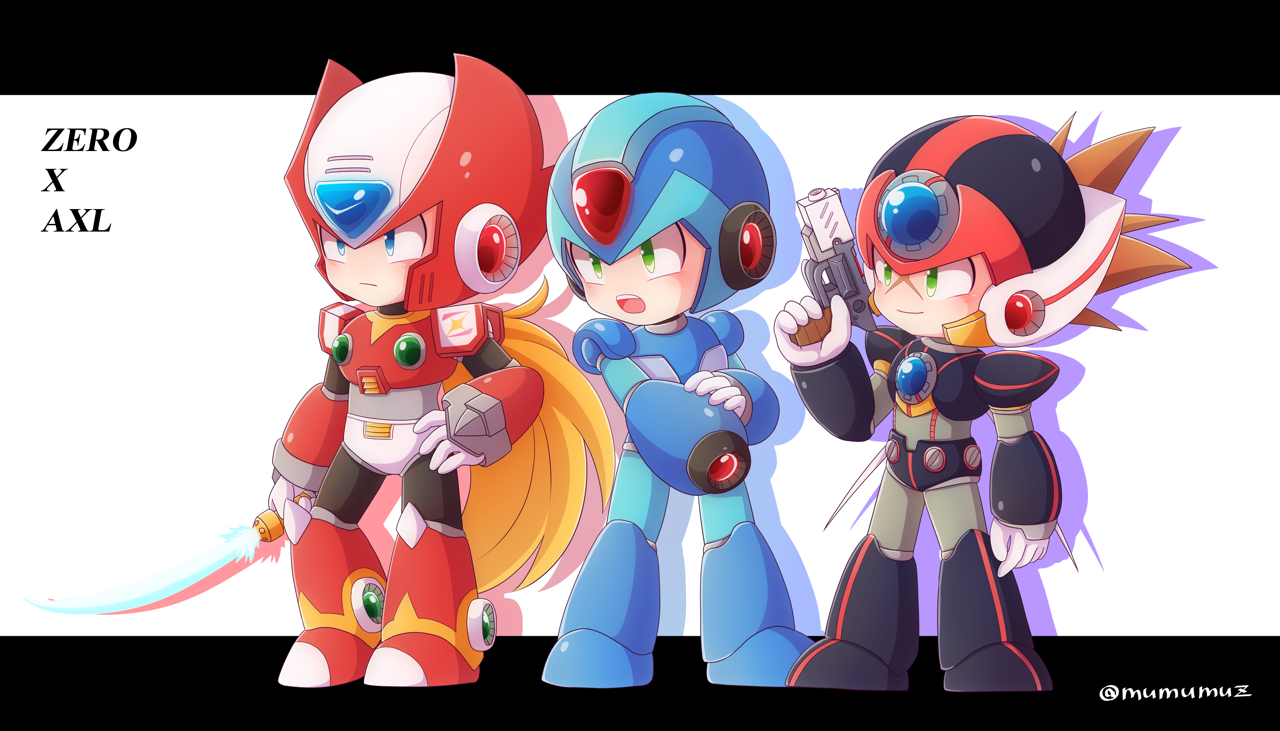 Mumumu 今年の初描きはこの3人 ロックマンキャラ描いたの何気に初めて 今年はロックマンxのイラストいっぱい描