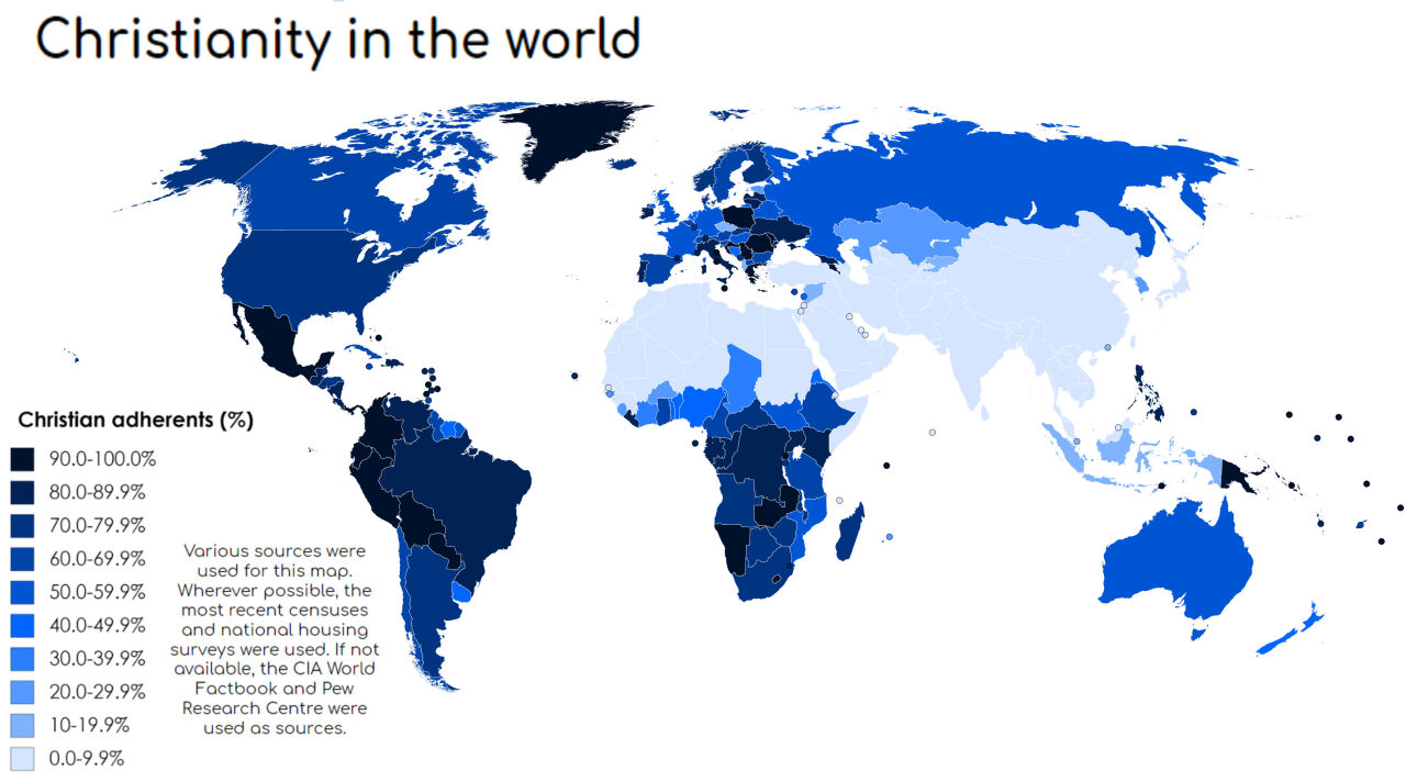 christianity world map