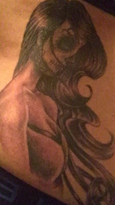 tiggerxrican:My baby looks just as beautiful as a tattoo. 4.5 hrs and totally worth the pain  Baby! &gt;.&lt; 