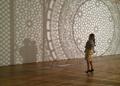 blunttcuntt:  jedavu:  INTERSECTIONS | ANILA QUAYYUM AGHA Winner of both the public and juried vote of Artprize 2014, Pakistani artist Anila Quayyum Agha exercises the architecture of the Grand Rapids Art Museum in Michigan by infilling it with a dynamic