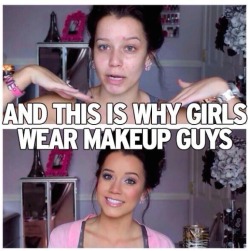 piercingsandink:  centraljerseysky:  penis-hilton:  facebooksexism:  xmermaidkhaleesix:  can we just.    thank you god for not making me a straight male i love having a brain  FUCKING WHAT EUGH  Why do people still think that when make-up is worn it’s