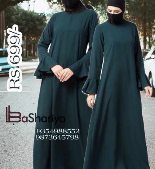 Mushkiya-Stylish Dress with Attached Shrug and a Belt in Multi Color-Not An Abaya Buy online from ww