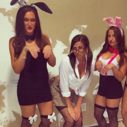 Halloweenisforthesexy:  Sexy Schoolgirl Has A Couple Of Sexy Bunnies As Pets! 