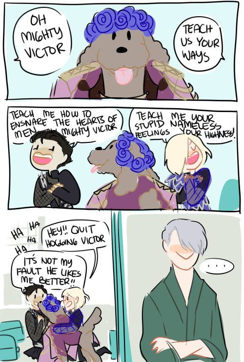 doodlesonice:  tfw when ur son and ur future husband are finally bonding but theyre doing it by roasting youdont tag as yuuri/victor/yurio pls yurio is their son whom they love
