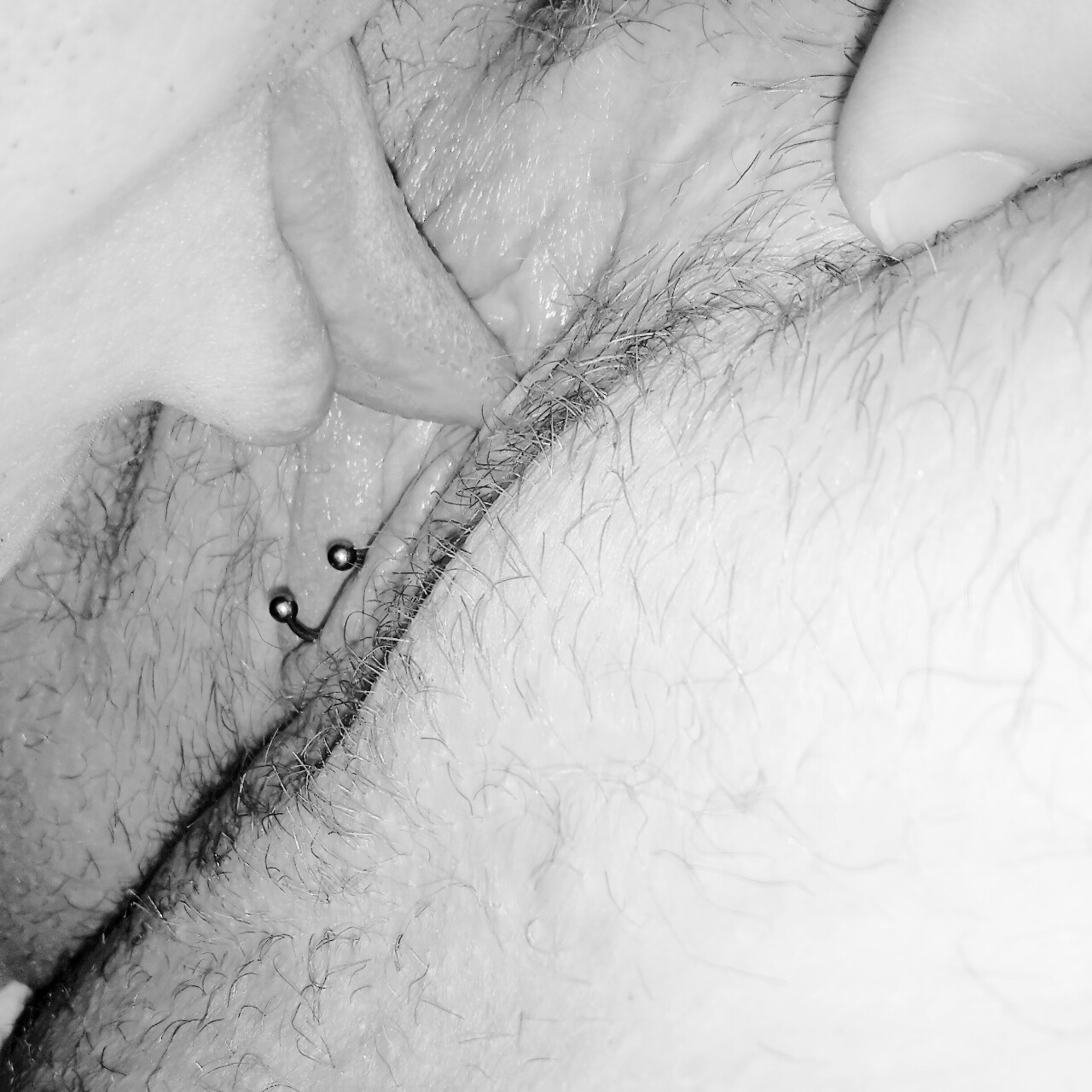 maryneedsmore:  Mark licking my unshaven pussy. Time to get the razor out 💋  -