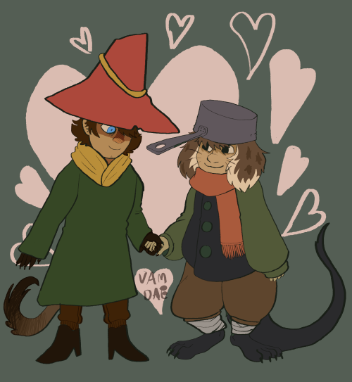young moominpapa and joxter, and joxter and the muddler