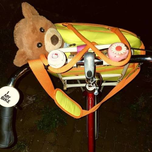 I’m on my bike, on my way home from the Club Luier meet.That was such a wonderful party, a great atmosphere with 50 wonderful people. Thanks to all who where there. See you next time! ❤️ P.S. my teddy says hi ☺️  #littlespace #abdl #ddlg