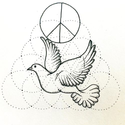 Dove of peace  - - - #dovedrawing #peacedrawing #tattoodesign #dovetattoo #peacetattoo #peacedove  h