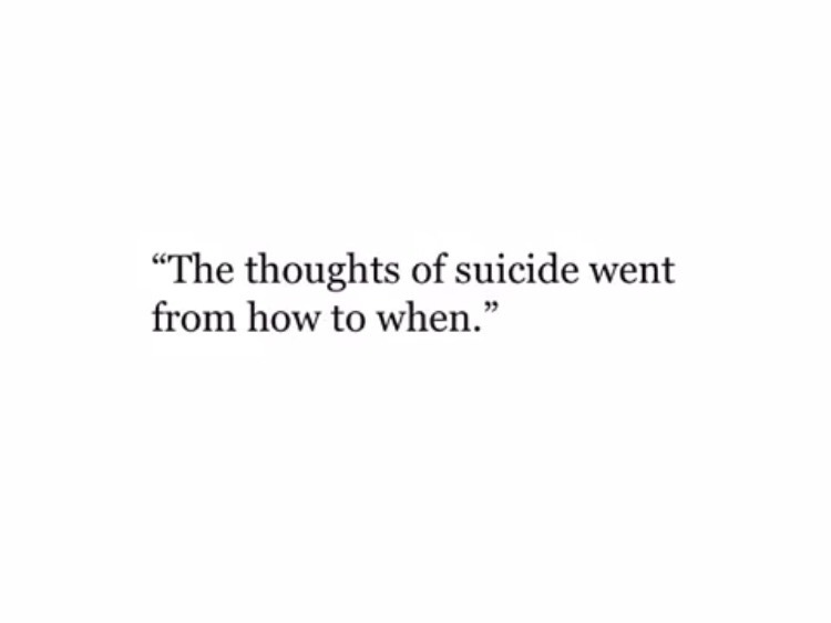 depressionchangeseverything:  trigger warning.  today was almost as bad as the day