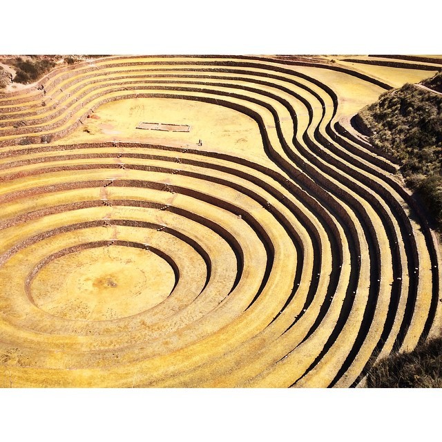 Moray otra vez. It’s winter so the grass is dry and not very green. #peru #moray #incas #ruins