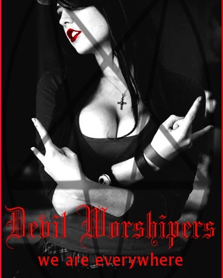 whitecock28: servantofsatan-666: Yes, we are….Hail Satan! Yes we are and we are