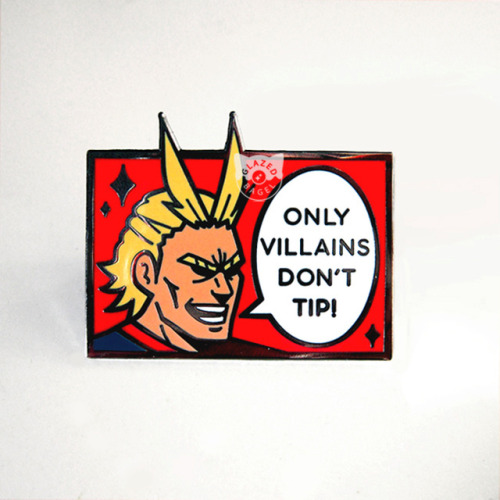 This started out as a spontaneous tip jar idea and now it’s a pin! Will have this available online a