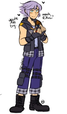 mellysketches:  Riku and his little sora