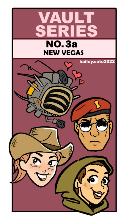 had a bout of inspiration this weekend! Fallout New Vegas companions “Archie comics style”previous a