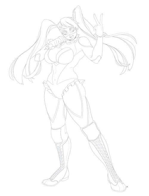 jeiae:  R. Mika sketch WIP-thingy!  New main forever!  Working on new art for my arcade stick, guess who it’s gonna be!  More R. Mika incoming!Support me on PATREON!(for more process stuff, and art of a certain OTHER variety)
