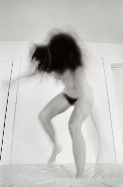 Jo Ann Callis: Untitled, (Jumping Nude) from the Early Black and White Portfolio, ca. early 1970's 