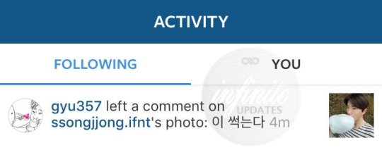 160410 Sunggyu’s Instagram Comment