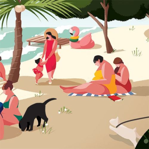 A Sunday Afternoon on the beach, Min kyung