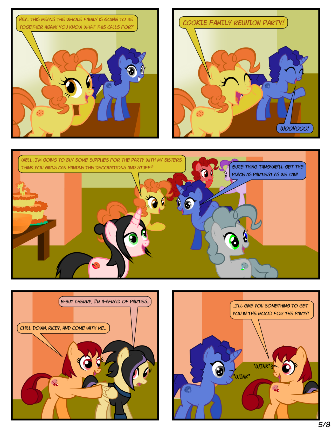 askthecookies:  Comic: Cookie Family Party - Part I  o___o