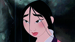 sansaspark:  During the scene when Mulan decides to go to war instead of her father,
