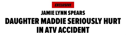 slaveney: Jamie Lynn Spears’ 8-year-old daughter Maddie was badly hurt in an ATV accident Sunday, and we’re told her condition is extremely serious.  Several sources in Kentwood, Louisiana tell TMZ, Maddie was on a Polaris off road vehicle when it