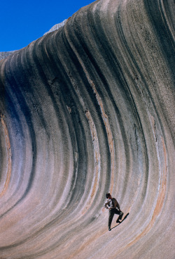 natgeofound:A wave of rock shaped by wind and rain towers above a plain in Western Australia, September 1963.Photograph by Robert B. Goodman, National Geographic