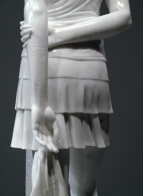 icryunderwater:  Ghost Girl2007Carrara Marble,Glass Crystal Beads71 x 28 x 24 inchesBy Kevin Francis Gray[I love that, now something represent me: that statue] 