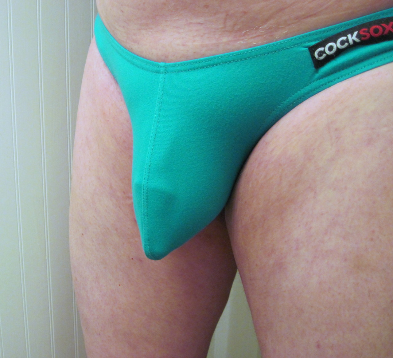 Cocksox filled with a 7/16&quot; curved barbell with 5/8&quot; balls.