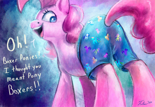 tsitra360:Pony Boxers - 30 Min Art Challenge Today’s My-Little-Art-Challenge’s topic is Boxer Ponies….seems Pinkie misheard.   Just trying to think outside of the Box….er.  …. bad punx3! 