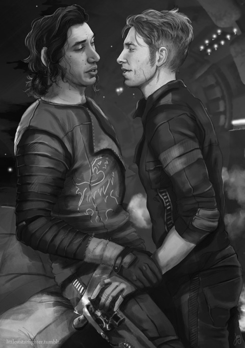 littleststarfighter: Kylo hooked his thumbs into his pockets. “Maybe you could show me a thing